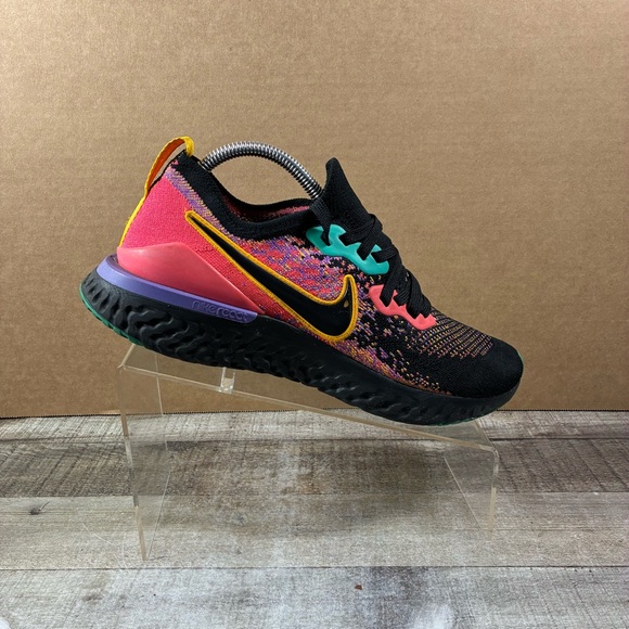 Nike Epic React Flyknit 2 Women's Multicolor Running Shoes Size 11 - Picture 1 of 10